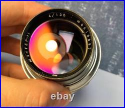 JUPITER 11 Soviet Vintage lens 4 / 135mm Mount M42 Silver Telephoto lens