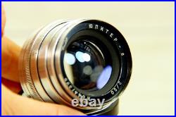 JUPITER-8 2/50 soviet vintage rangefinder lens M39 mount / Silver