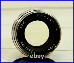 JUPITER-8 2/50 soviet vintage rangefinder lens M39 mount / Silver