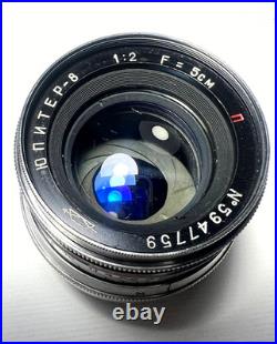 JUPITER-8 50mm f/2 Soviet Vintage Rangefinder Lens M39 LTM Leica Silver Photo JUPITER-8 50mm f/2 Soviet Vintage Rangefinder Lens M39 LTM Leica Silver Photo