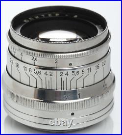 JUPITER 8 lens CLEAN 50mm f2.0 M39 mount Leica M Portrait Rangefinder Vintage