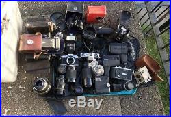 Job Lot Old Vintage Cameras, lenses etc