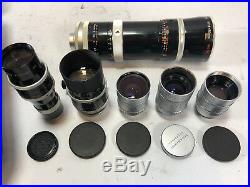 Job lot of C mount lenses for Bolex. Switar, Yvar, Angenieux, Kern-Paillard H16