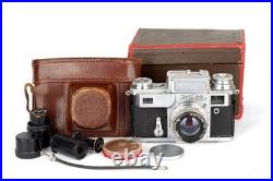 KIEV-3 vintage camera rangefinder with Jupiter-8 2/50mm lens FULLY WORKING