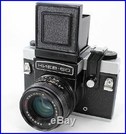 KIEV 60 TTL vintage medium format SLR 6x6 camera, lens MC Volna-3 2.8/80 & more