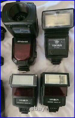 KONICA-MINOLTA -Vintage Camera Lenses, Flash Lot