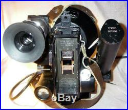 KONVAS 1KCP-1M movie film camera w 15EPSS motor 28mm 50mm 135mm lens woody box