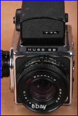 Kiev-88 Camera TTL 6x6 lens VOLNA-3 2.8/80 lens USSR Soviet Vintage Kiev