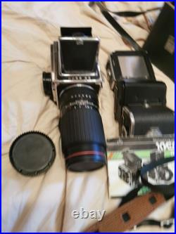 Kiev 88 SLR Vintage 1985 6x6 cm Medium Format 4 Camera Backs 250 Mm Lens