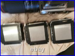 Kiev 88 SLR Vintage 1985 6x6 cm Medium Format 4 Camera Backs 250 Mm Lens