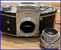 Kine Exacta Ihagee Dresden 35MM SLR Vintage Camera Ihagee Anastigmat Lens & Case