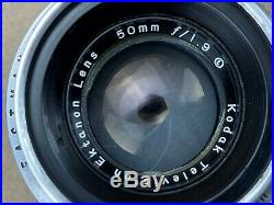 Kodak 50mm f/1.9 Television Ektanon Vintage Lens For Ektra Cameras Rare