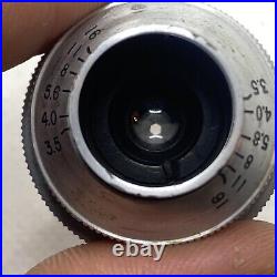Kodak Anastigmat f/3.5 20mm Vintage C Mount Camera Lens NICE with Rear Cap RARE