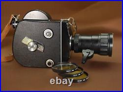 Krasnogorsk-3 16mm Movie Camera Vintage Soviet Lens Meteor 5-1 17-69mm f1.9 M42