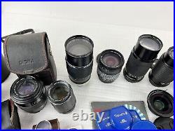 LARGE LOT AS-IS 40+ Assorted Vintage Camera Lenses FOR PARTS & REPAIR