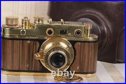 LEICA D. R. P. Art Camera + Leitz Elmar Lens Vintage 35mm Red color /FED Based