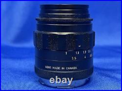 LEICA LEITZ Tele-Elmarit 90mm F/2.8 Camera Lens with Caps CANADA Vintage RARE
