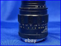LEICA LEITZ Tele-Elmarit 90mm F/2.8 Camera Lens with Caps CANADA Vintage RARE