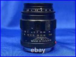LEICA LEITZ Tele-Elmarit 90mm F/2.8 Camera Lens with Caps CANADA Vintage RARE