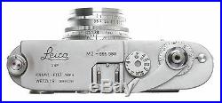 LEICA M2 RANGEFINDER 35mm FILM CAMERA SUMMARON 13.5/3.5cm CHROME LENS CAP CASE