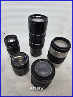 LOT OF 5 Vintage Camera Lenses Mixed Brands FAST FREE SHIPPING a