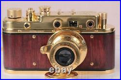 Leica D. R. P. Vintage Camera rangefinder Film Lens Leitz Elmar 50mm Gold