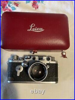 Leica DRP Ernst Leitz GmbH Wetzlar Vintage Film Camera with Summicron f=5cm Lens