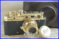 Leica II D Berlin 1936 Camera lens Leitz Elmar Exclusive (Fed Zorki copy) stock