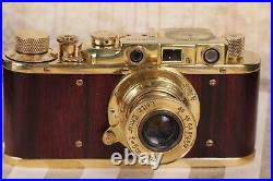 Leica-II D KM Kriegsmarine +Leitz Elmar lens 35mm Art Camera RED /Fully working