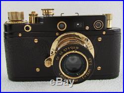 Leica-II(D) Wehrmacht WWII Vintage Russian Black Camera + Lens Leitz Elmar EXC