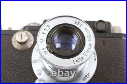 Leica III Mod (F) (Black) 35mm Rangefinder Camera with Elmar 5cm 13.5 Lens RARE