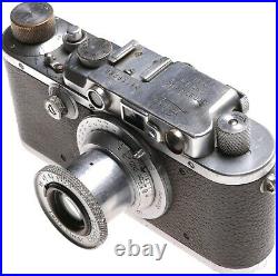 Leica III camera chrome 35mm film vintage Elmar 5cm lens f3.5 used 3/5/50mm