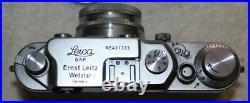 Leica IIIc is a 35mm rangefinder camera with screw mounted lens (1946-47) Ex+/++