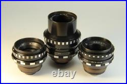 Lens Vintage Soviet Set 3 pcs Black Magic Tair-41 Vega-7-1 Mir-11 Kiev-16U BMPCC