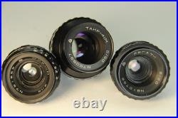 Lens Vintage Soviet Set 3 pcs Black Magic Tair-41 Vega-7-1 Mir-11 Kiev-16U BMPCC Lens Vintage Soviet Set 3 pcs Black Magic Tair-41 Vega-7-1 Mir-11 Kiev-16U BMPCC