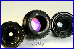 Lens Vintage Soviet Set 3 pcs Black Magic Tair-41 Vega-7-1 Mir-11 Kiev-16U BMPCC Lens Vintage Soviet Set 3 pcs Black Magic Tair-41 Vega-7-1 Mir-11 Kiev-16U BMPCC
