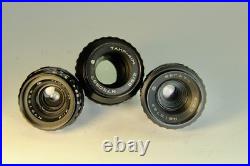 Lens Vintage Soviet Set 3 pcs Black Magic Tair-41 Vega-7-1 Mir-11 Kiev-16U BMPCC Lens Vintage Soviet Set 3 pcs Black Magic Tair-41 Vega-7-1 Mir-11 Kiev-16U BMPCC