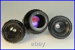 Lens Vintage Soviet Set 3 pcs Black Magic Tair-41 Vega-7-1 Mir-11 Kiev-16U BMPCC Lens Vintage Soviet Set 3 pcs Black Magic Tair-41 Vega-7-1 Mir-11 Kiev-16U BMPCC