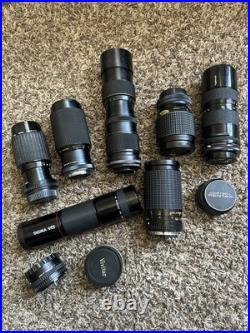 Lot 10 Vintage Lens Camera Mix (untested)