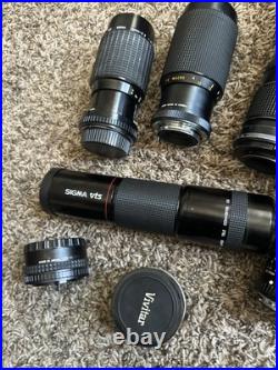 Lot 10 Vintage Lens Camera Mix (untested)