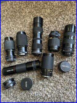 Lot 10 Vintage Lens Camera Mix (untested)