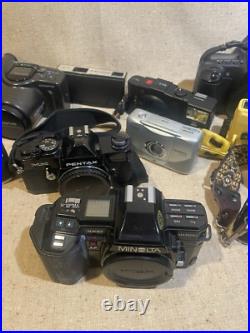 Lot Of 15 Vintage 35mm And Others Film Cameras Untested With Extra Lens