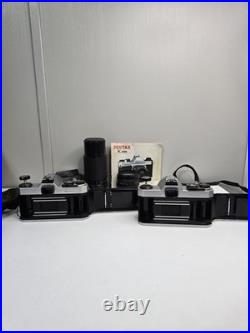 Lot Of 2 Asahi Pentax K1000 50mm Vintage Camera With Multiple Lens And Flash Lot Of 2 Asahi Pentax K1000 50mm Vintage Camera With Multiple Lens And Flash