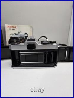 Lot Of 2 Asahi Pentax K1000 50mm Vintage Camera With Multiple Lens And Flash