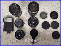 Lot Of (6) Vintage Camera Lenses WolfPro, Deitz, Fuji Used Must See