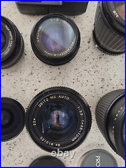 Lot Of (6) Vintage Camera Lenses WolfPro, Deitz, Fuji Used Must See