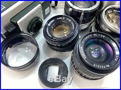 Lot Of Vintage 35mm Film Cameras, Lenses, Accessories Nikon, Leica, Olympus