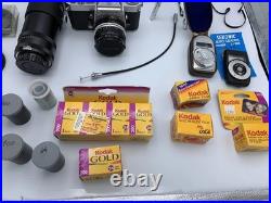 Lot Of Vintage Camera And Lenses Photography nikkormat el nikkor lens Kodak film Lot Of Vintage Camera And Lenses Photography nikkormat el nikkor lens Kodak film