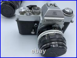 Lot Of Vintage Camera And Lenses Photography nikkormat el nikkor lens Kodak film