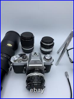 Lot Of Vintage Camera And Lenses Photography nikkormat el nikkor lens Kodak film